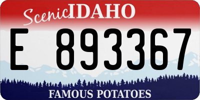 ID license plate E893367