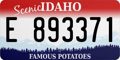 ID license plate E893371