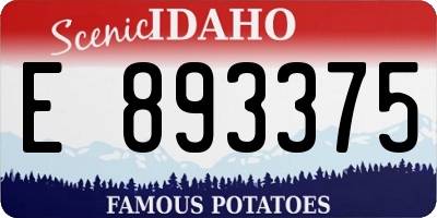 ID license plate E893375
