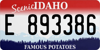 ID license plate E893386