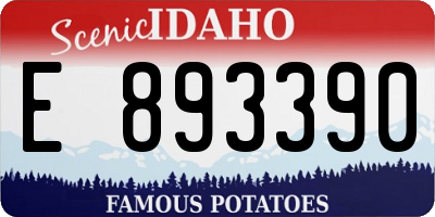 ID license plate E893390
