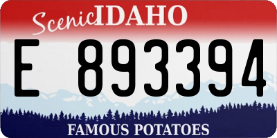 ID license plate E893394