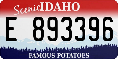 ID license plate E893396