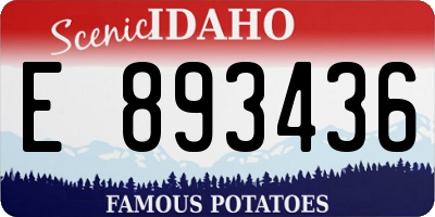 ID license plate E893436