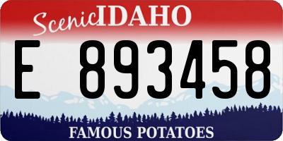 ID license plate E893458