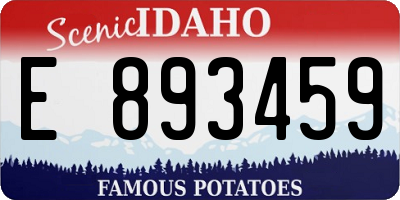 ID license plate E893459