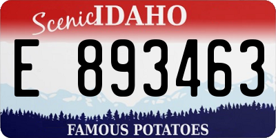 ID license plate E893463