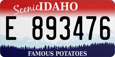 ID license plate E893476