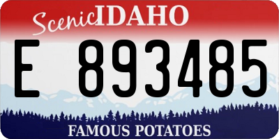 ID license plate E893485