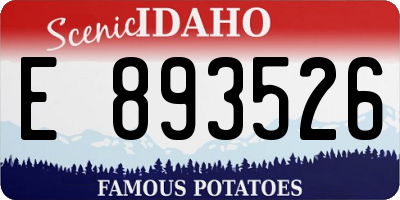 ID license plate E893526