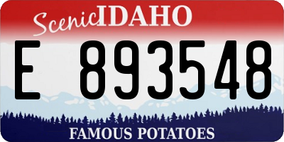 ID license plate E893548
