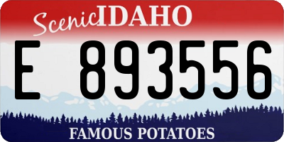 ID license plate E893556