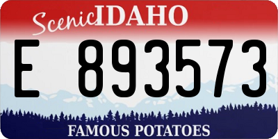 ID license plate E893573