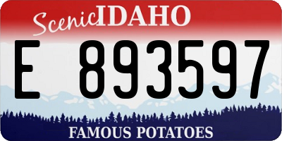 ID license plate E893597