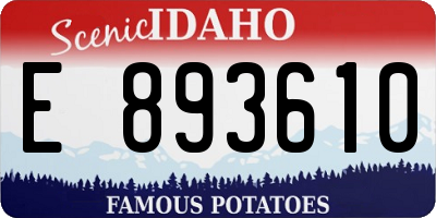 ID license plate E893610