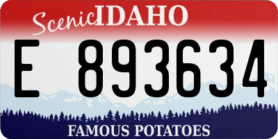 ID license plate E893634