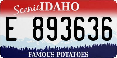ID license plate E893636