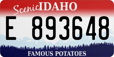 ID license plate E893648