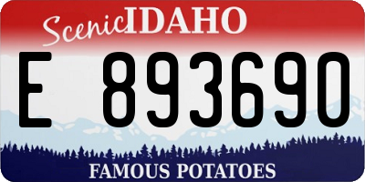 ID license plate E893690