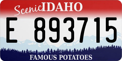 ID license plate E893715