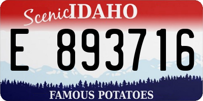 ID license plate E893716