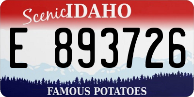 ID license plate E893726
