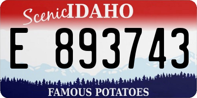 ID license plate E893743