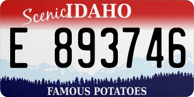 ID license plate E893746