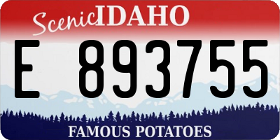 ID license plate E893755