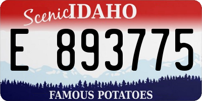 ID license plate E893775