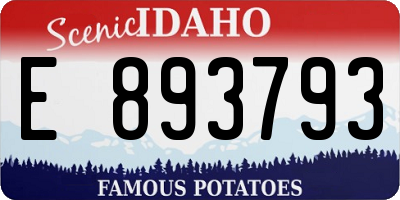 ID license plate E893793