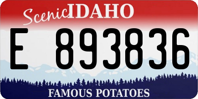 ID license plate E893836