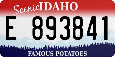 ID license plate E893841
