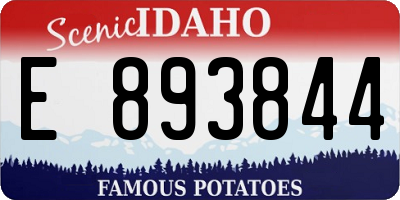 ID license plate E893844