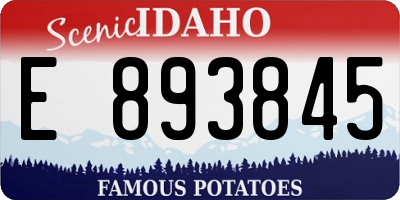 ID license plate E893845