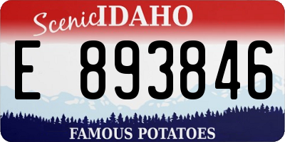 ID license plate E893846