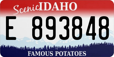 ID license plate E893848