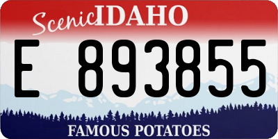 ID license plate E893855