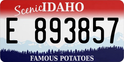 ID license plate E893857