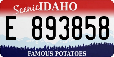 ID license plate E893858