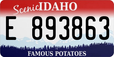 ID license plate E893863