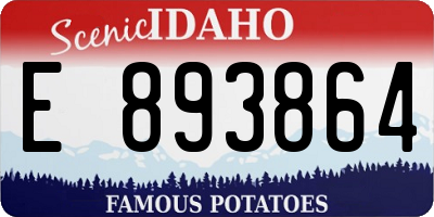 ID license plate E893864