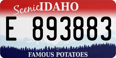 ID license plate E893883