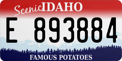 ID license plate E893884