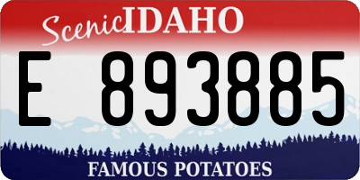 ID license plate E893885