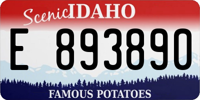 ID license plate E893890