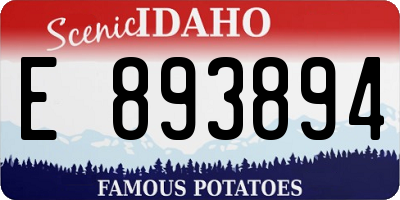 ID license plate E893894