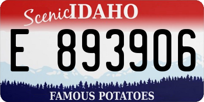 ID license plate E893906