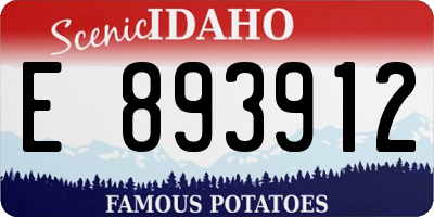 ID license plate E893912