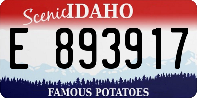 ID license plate E893917